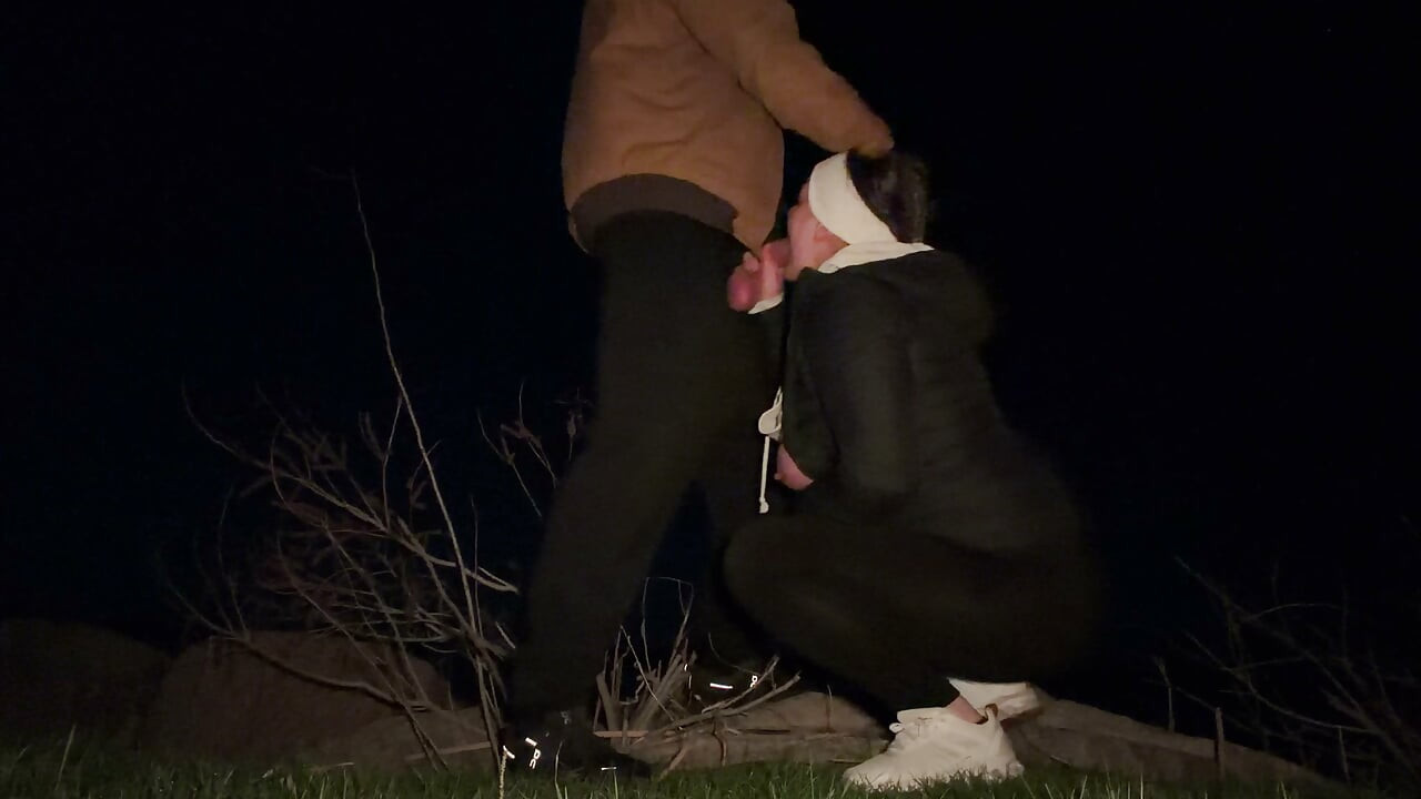 Horny Wife Sneaks Away from Camp to Get Fucked by Big Dick