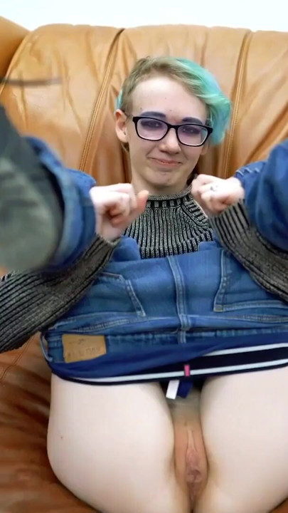 Skinny Blue Haired Raven Finger Fucks Her Pussy And Enjoys Sucking A Cock! | Clip 1