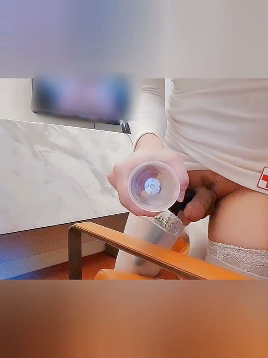 Nurse at Semen Test Room. I went to real urology clinic with a nurse costume and helped myself cumming so much.
