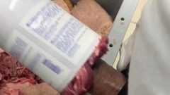 Meat masturbator and cum at work