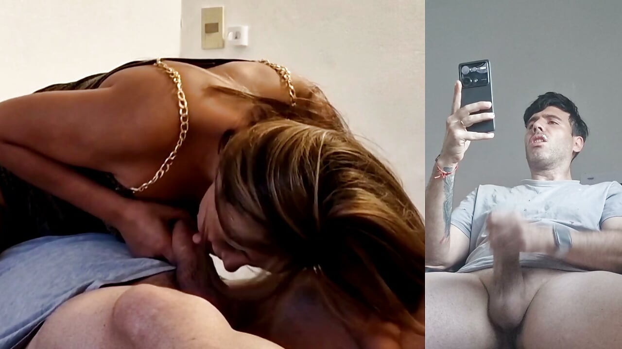 My Boyfriend Sees How I Suck Another Cock
