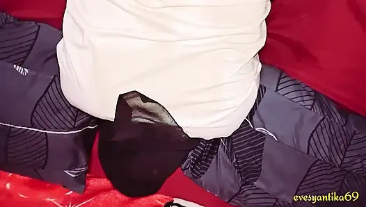 Full conversation fucking binor until orgasm and sperm crot in pussy