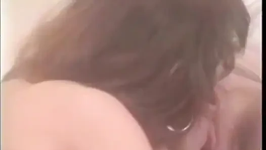 Slut gets ass fucked while sucking cock then takes cumshot on her face (Video has no audio but music)