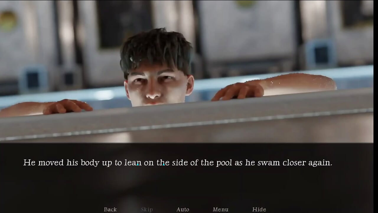Fully naked dive in the men's arena pool.