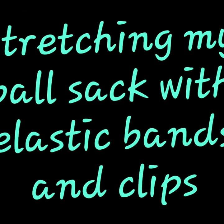 Extreme pain stretching my cock and balls it turns me on so much