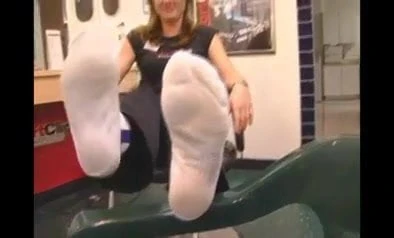 The girl in white... socks