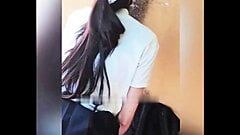 Fucked while wearing a school uniform outside a school campus