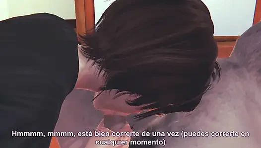 Aunt Cass with a lot of desire to have sex ends up fucking a lucky man - 3D HENTAI ANIMATION