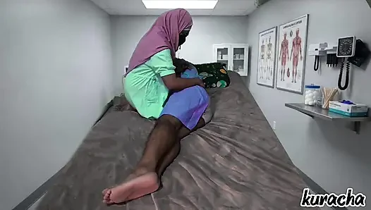 Lady Doctor fake checkup to get fuck from Patient