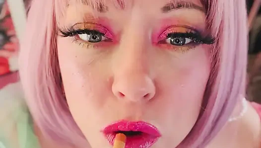 A Pretty Princess, Tina Snua , Chainsmokes 2 Cork Cigarettes - Dangling Snap Inhales Drifting Smoke