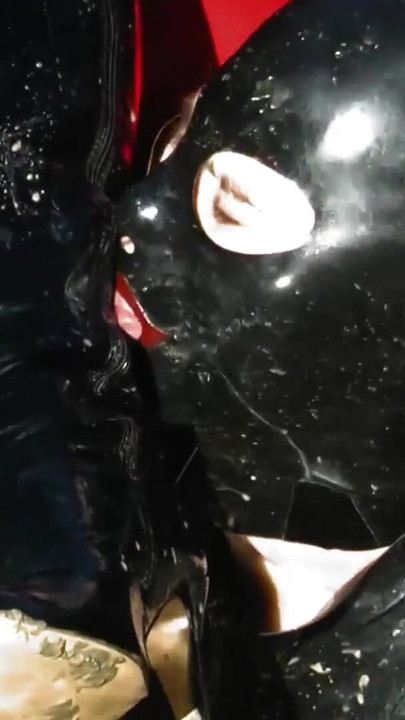 Unforgettable moment from "My Latex FemDom (very old) movies. Rubber Catsuits and Verbal Humiliation with JOI (Arya Grander)"