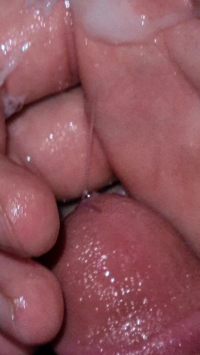 femboy plays with his sperm