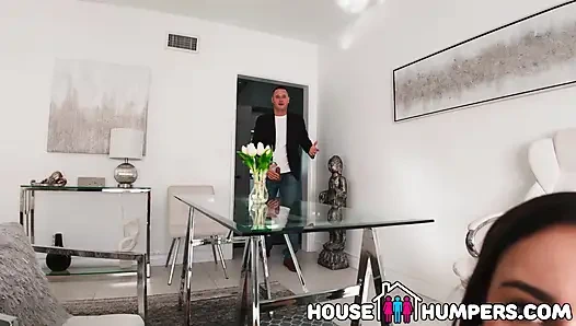 Hailey Rose Recently Divorced Busty Homeowner Proposes Sex Tape & Gets Tag Teamed by Two Guys at Open House