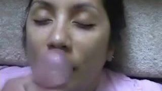 cum all over her face