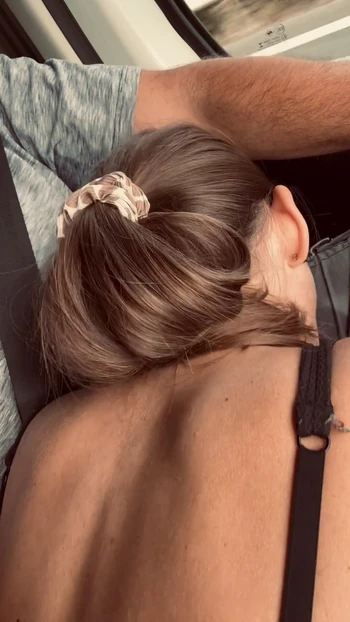 Deep throat and cum in mouth while driving...