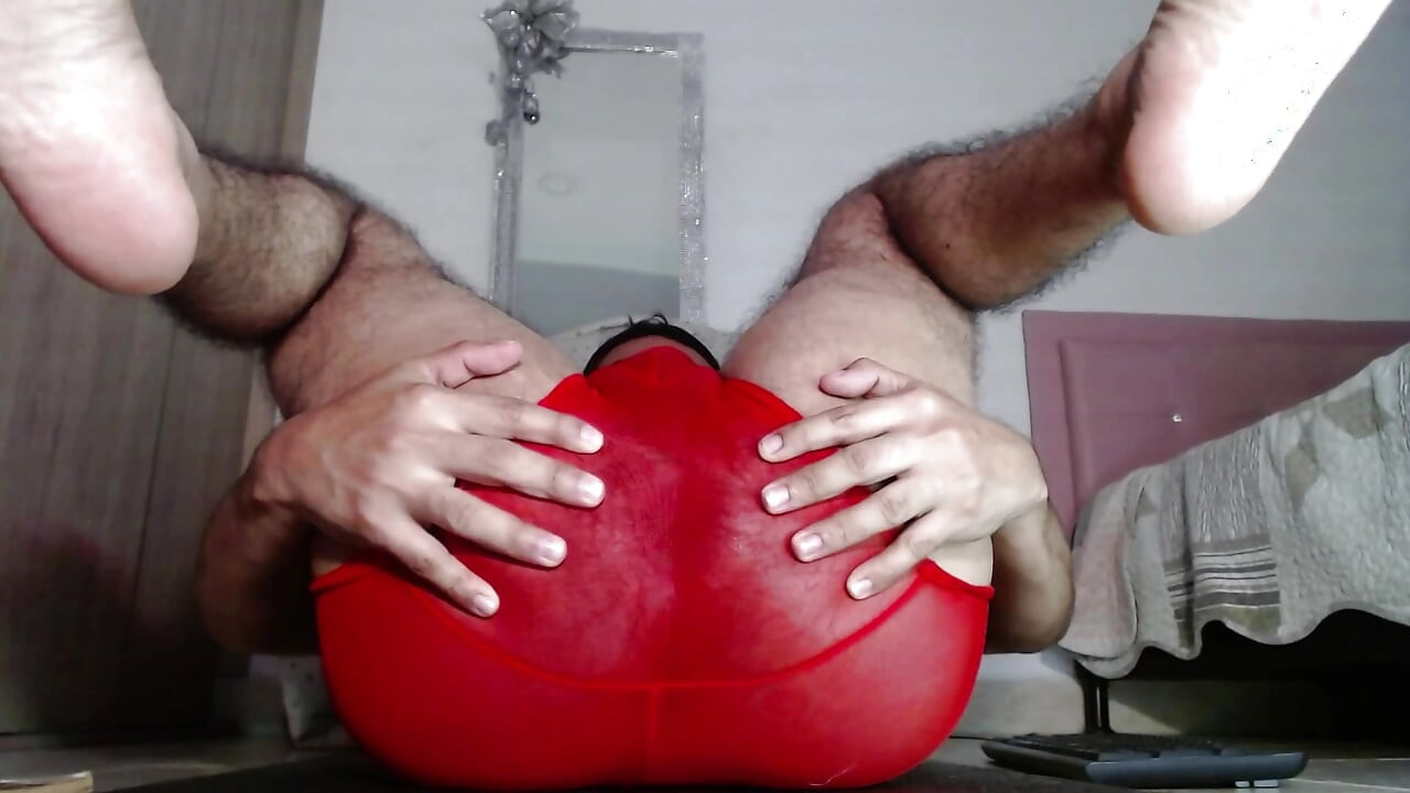 Hot Latin Boy in His Room Wearing Underwear and Masturbating
