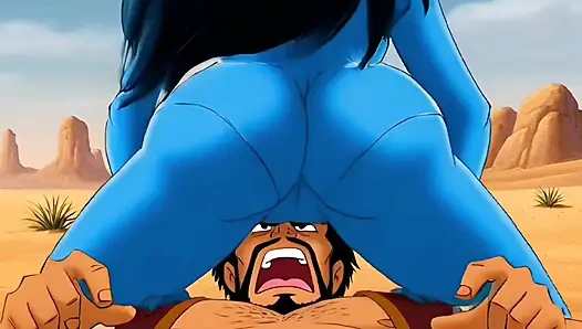 Cin Kız Adaddin'e Yarak Sıvazlıyor. Peri Masalı Hikayesi