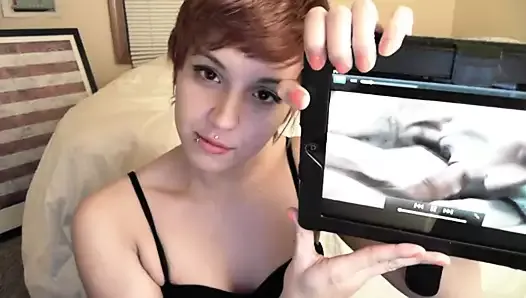 She caught you watching gay porn