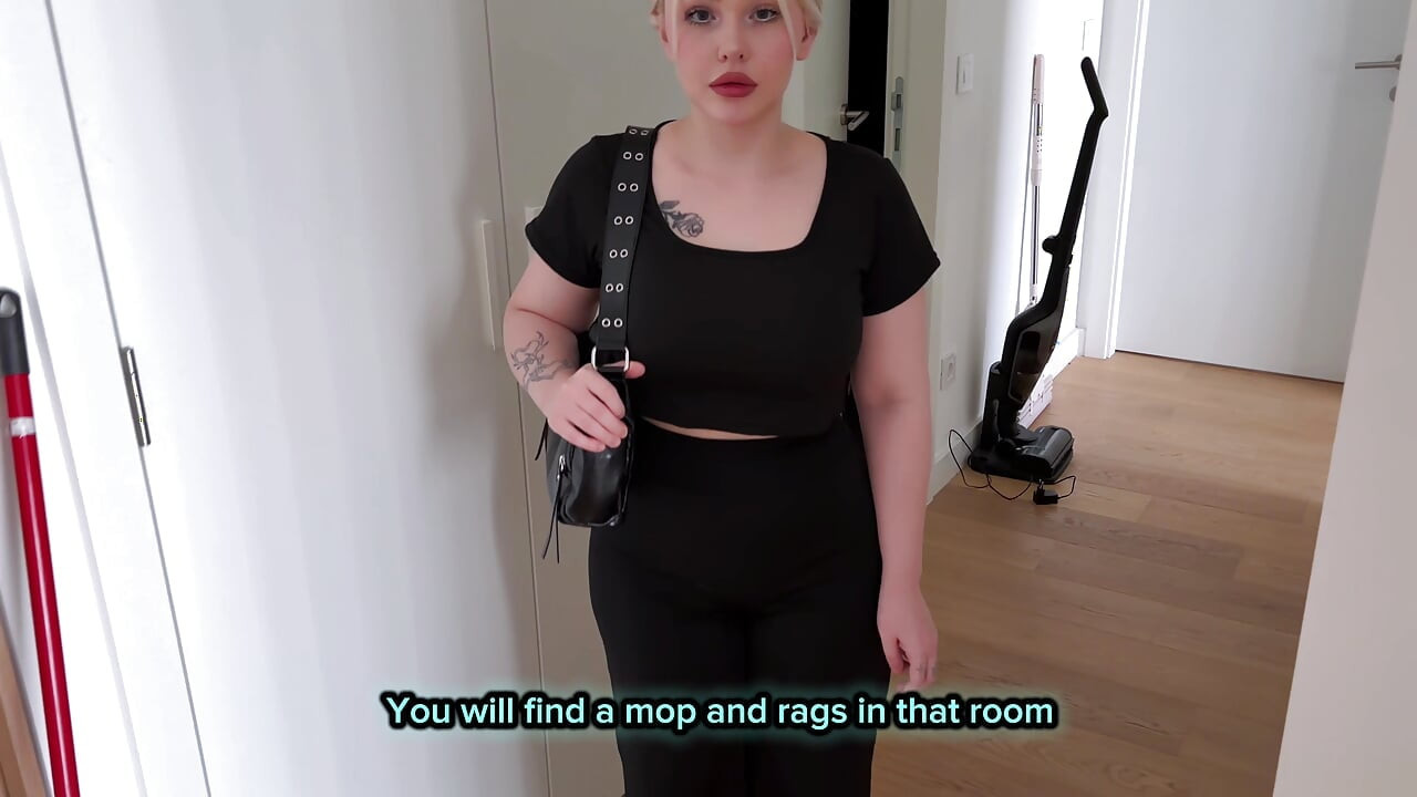 "I'm not a prostitute!" said the beauty from the cleaning, but she didn't mind fucking!