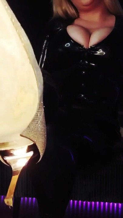 Hot Blonde Sweaty Latex Catsusit Tit Tease POV | Clip 1