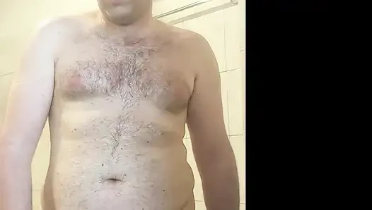 All naked in bathroom