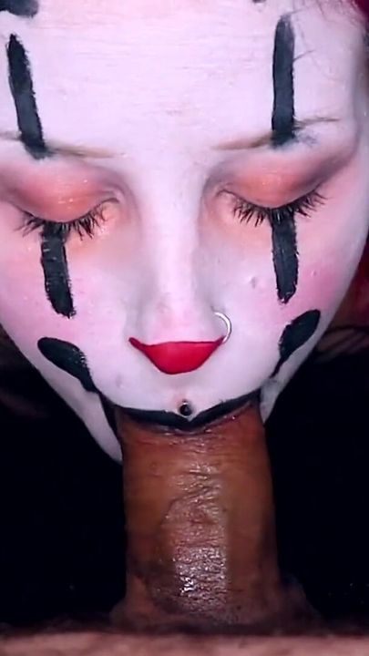 Messy Deep Throat Clown Blowjob