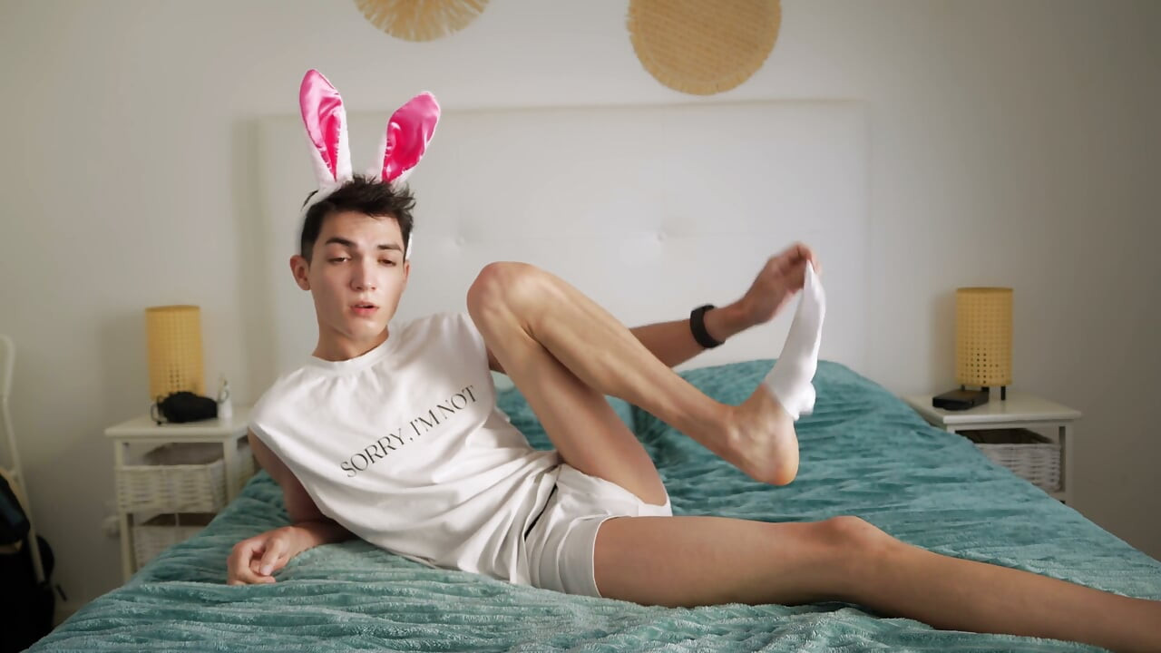Jerking off with Bunny Ears - Just the Look