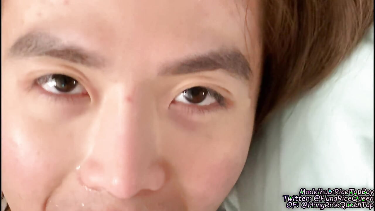 Compilation of My Hot Asian BF Loving My Big White Cock Breedin His Hole, Throat & Covering His Face
