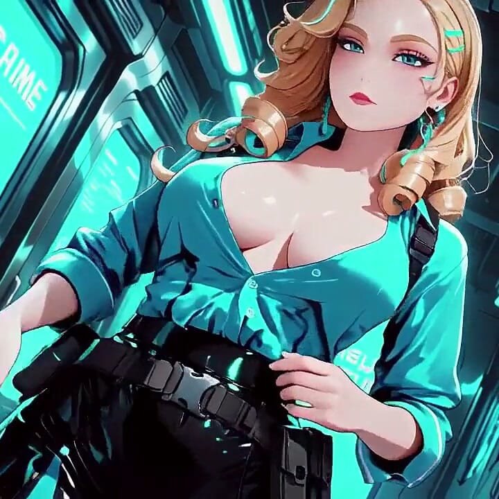Cyber Awakening: the Blonde Warrior's Secret!