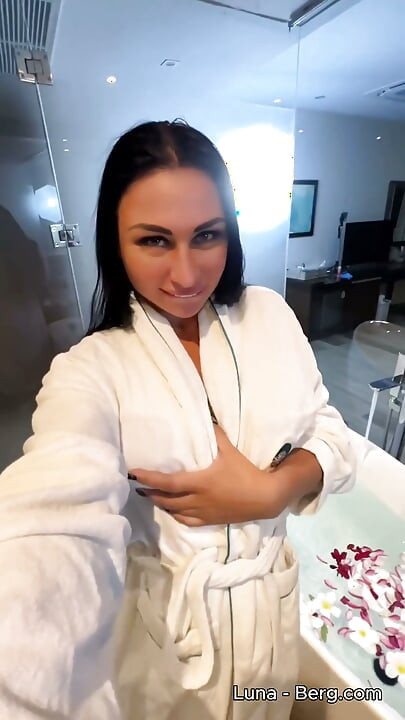 Bath of Blossoms Naked MILF Masturbates Among Flowers
