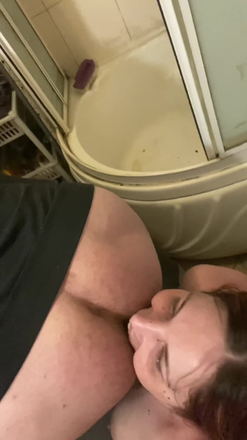 Iconic moment from "Dirty toilet slut serving her Master"