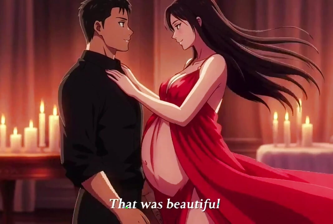 Romantic candlelight dinner that ends with husband making love to pregnant Ayesha on table