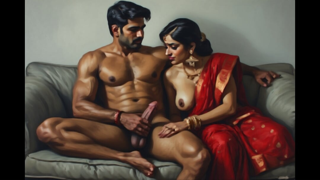 Indian aunty sex with her new neighbour husband watches from behind as she is getting her pussy banged