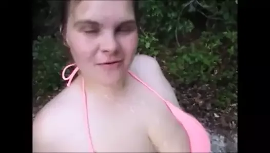 Wife Public Pussy To Mouth Cumshot On Huge Tits