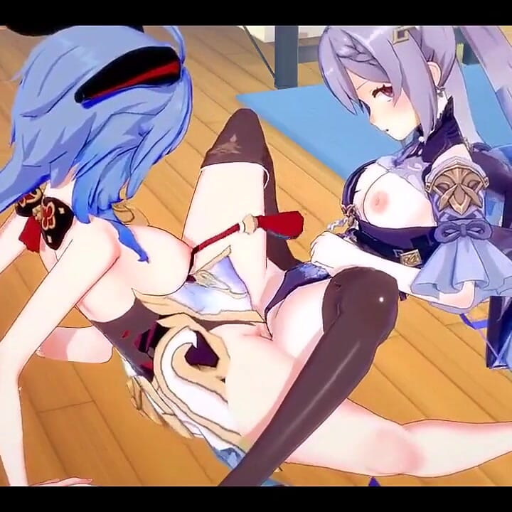 Impak Genshin Hentai Yuri - seks lesbian Ganyu dan Kequing - Lucah Anime Manga Asia Jepun
