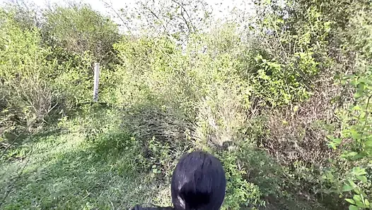 Hike in the woods with a new acquaintance ends in a rich public fuck