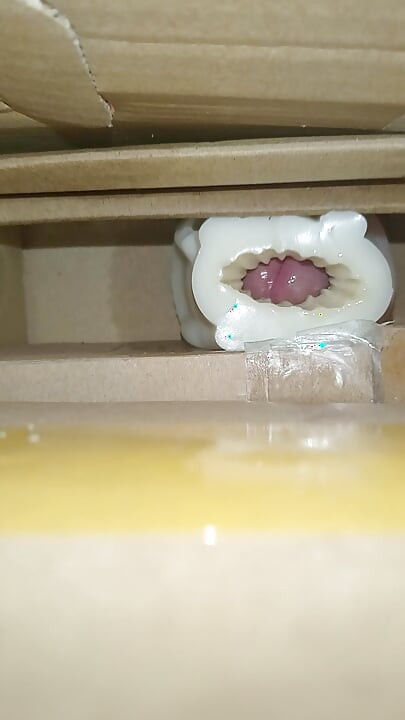 Cum inside homemade silicone pussy 3