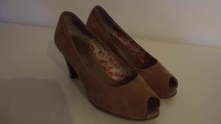 My Sister's Shoes: Brown Peeptoe Heels I 4K