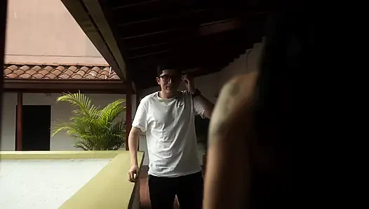 I FUCK MY GOTHIC NEIGHBOR'S HUGE ASS AND I COME ON HER TIGHT ASS