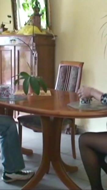 Captivating moment from "German Big Natural Tits Mature Seduce Young Boy to Fuck"