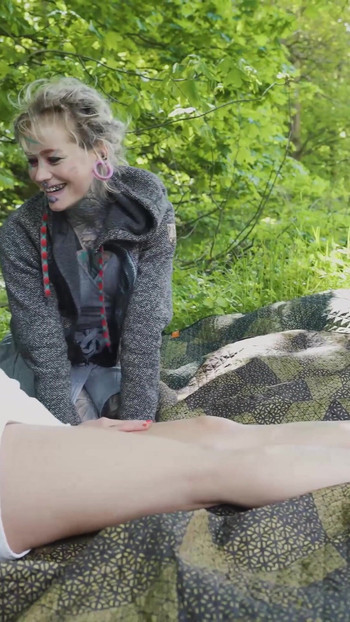 Outdoor Threesome 2 Alternative Girls Anal Fuck in the Wild | Clip 1