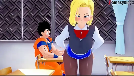 Android 18 üniversitede Gohan'ı baştan çıkarıyor - Dragon Ball Zex Series