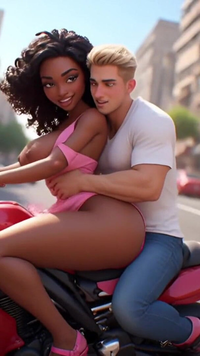 Motorcycle Sex, Rock, Black Woman, Oral Sex, Public, 3D Cartoon, Artificial Intelligence, Uncensored | Clip 1