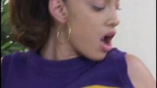 Light skinned cheerleader gets anus licked and pussy fucked