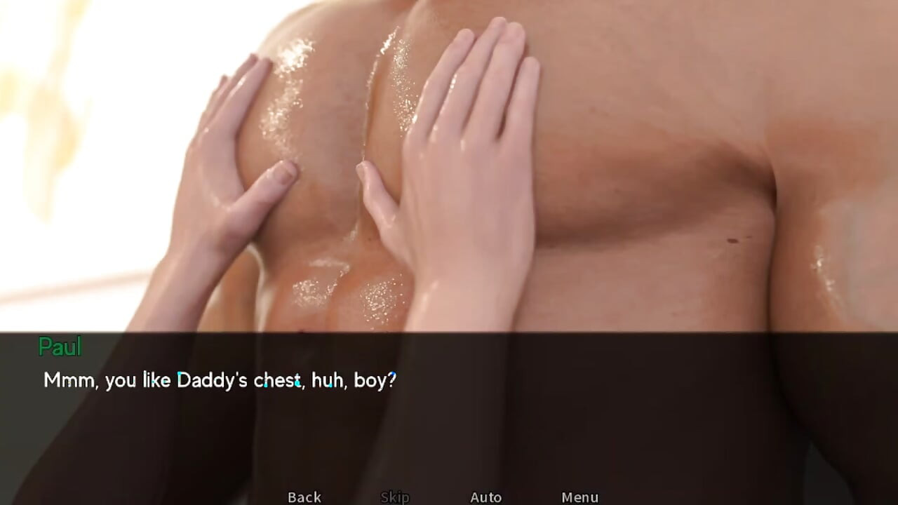 Muscular daddy naughty trainer has his reward.
