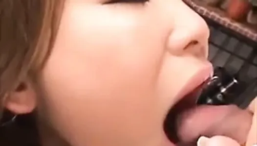 Sexy Asian Blowbang CIM Swallow (uncensored)