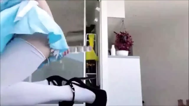 My blond gf masturbates with her favorite dildo