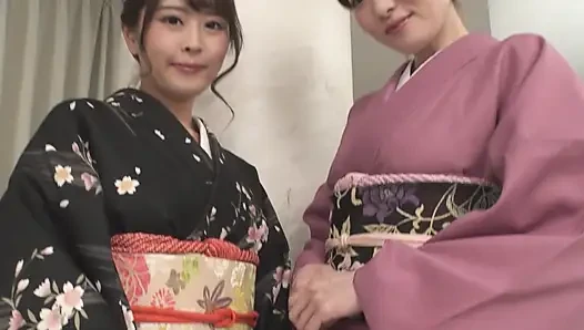 Reverse 3P Harem Reunion With Bewitching Classmates In Kimono Rion And Ryu Enami