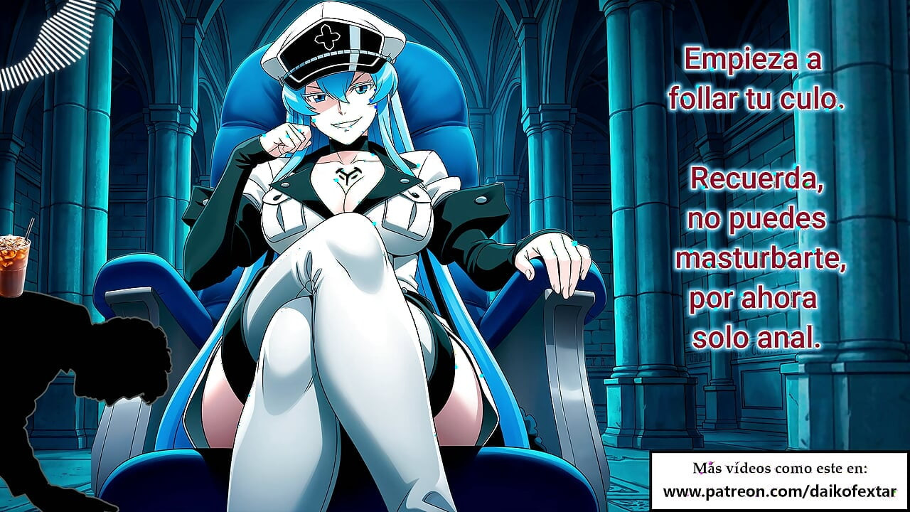 Spanska ljud ANAL JOI för MYCKET undergiven. Esdeath förvandlar dig till en spermabehållare.