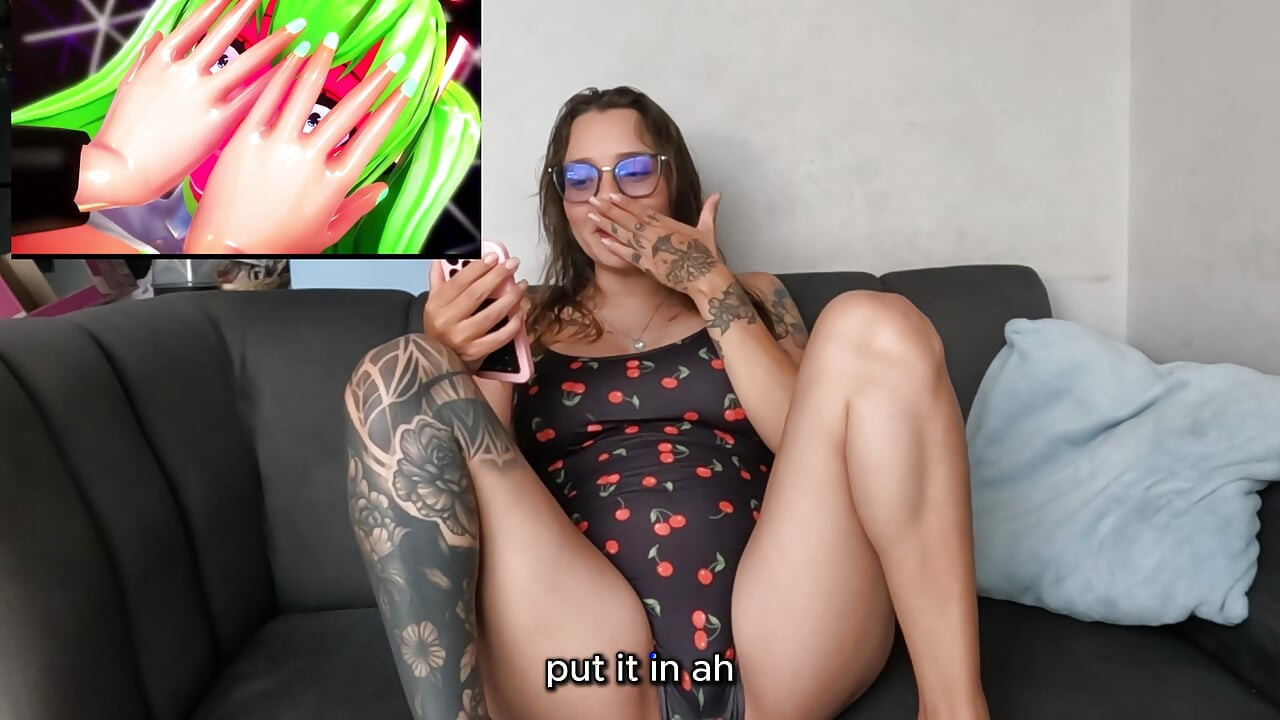 Pregnant woman reacts to a hentai video and ends up completely shocked by what it caused her